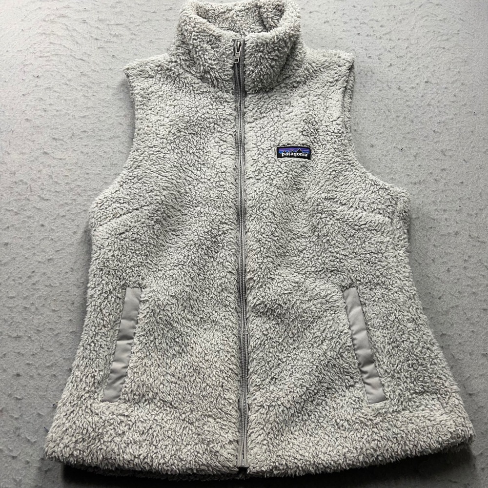 Patagonia Los Gatos Fleece Vest Grey Full Zip Womens Small 1715